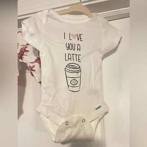Gerber love you a latte onesie 0-3
